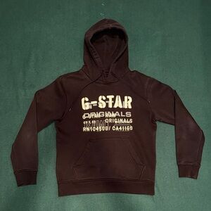 G-Star Men's Dark Hoodie with Bold Print